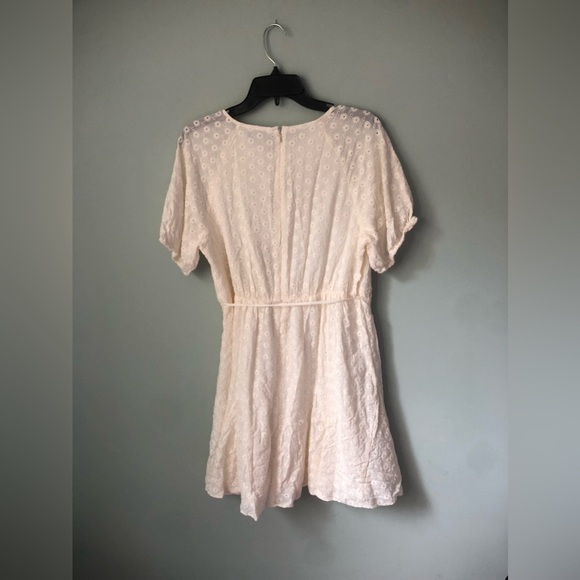 NWT Madewell Cream Eyelet Tassel-Tie Mini Dress - Picture 3 of 7